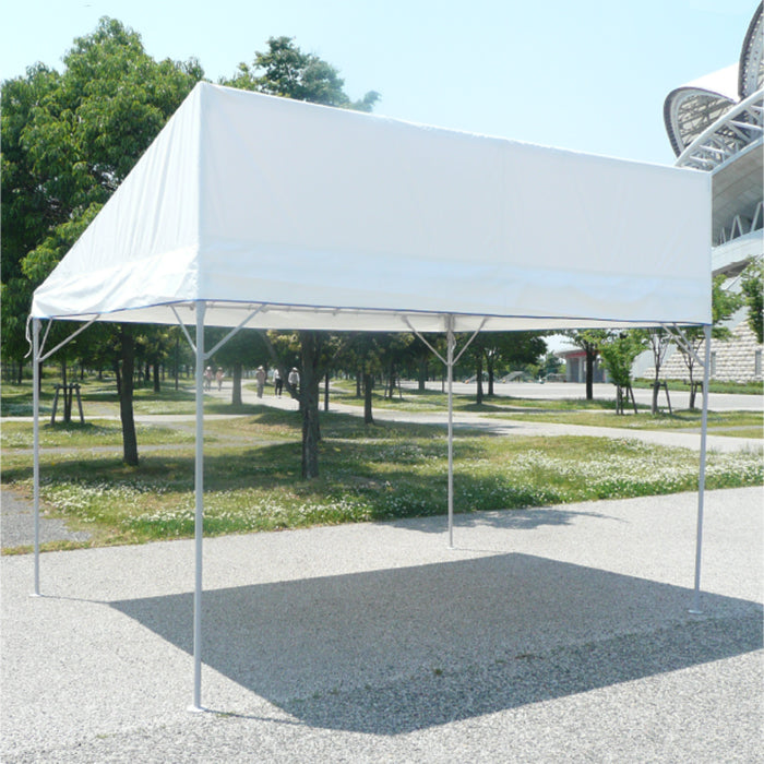 D　KSホワイト　Sサイズ スタンダードテント《片屋根》【白色無地】1530型（1.5間×3間